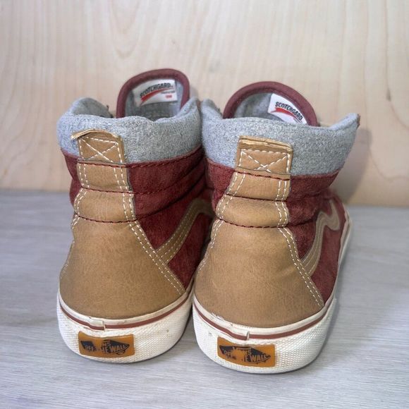 Vans SK8-Hi MTE Scotchguard Burgundy/Brown Suede Men's 8 Women's 9.5 - Picture 5 of 11